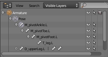 pivot ボーンの階層